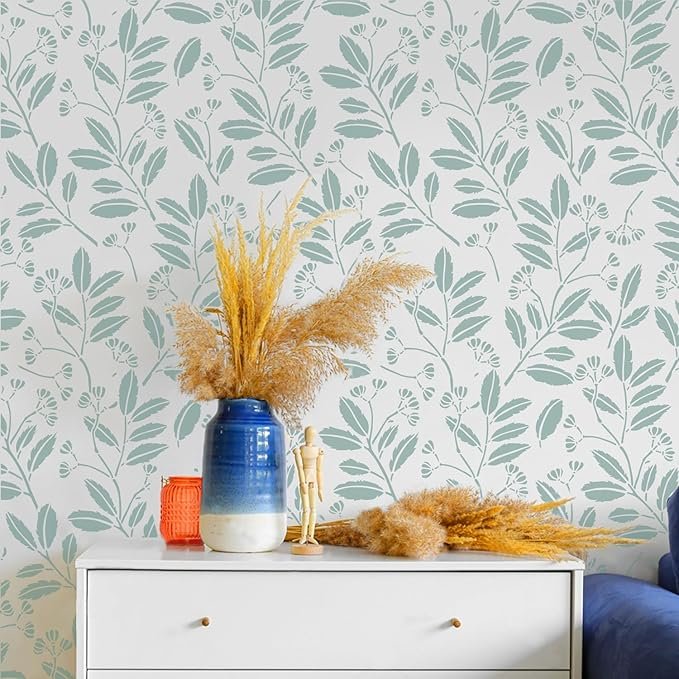 Use Stencils for Unique DIY Living Room